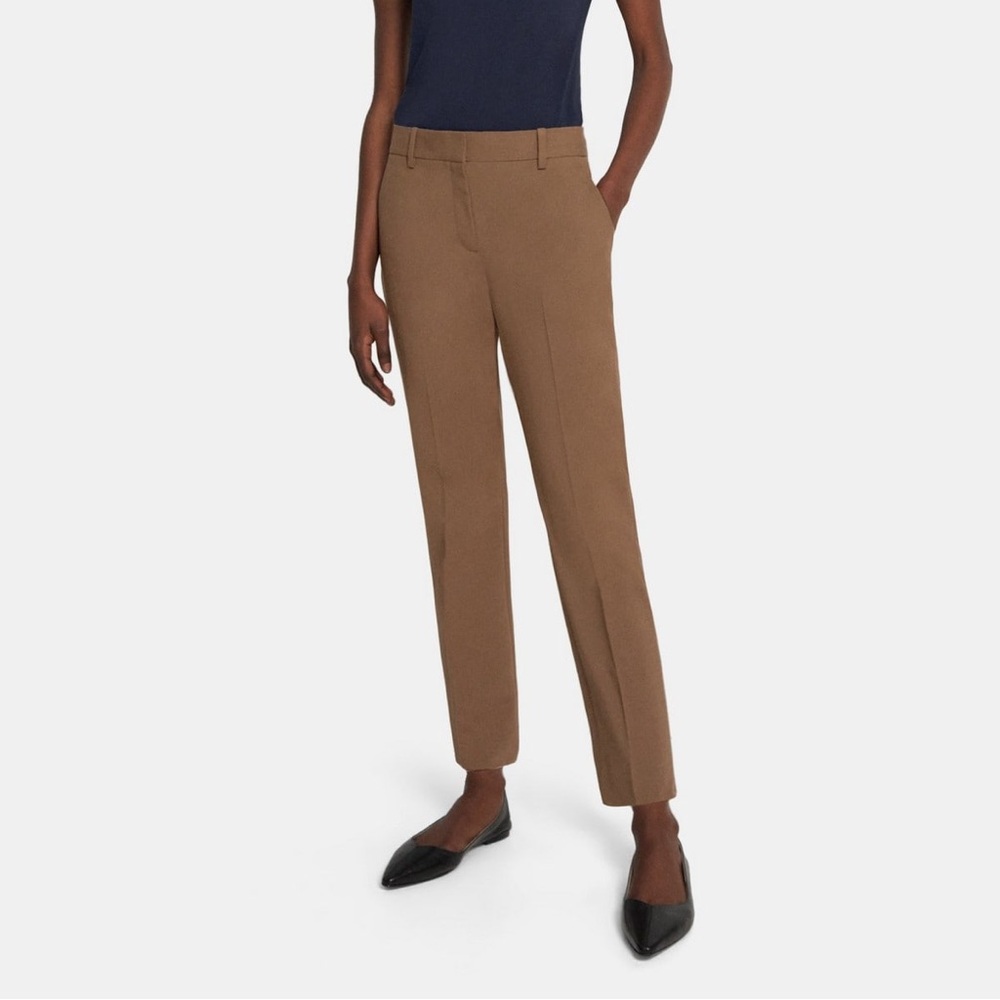 Theory Slim Cropped Pant in Stretch Wool - Size 10